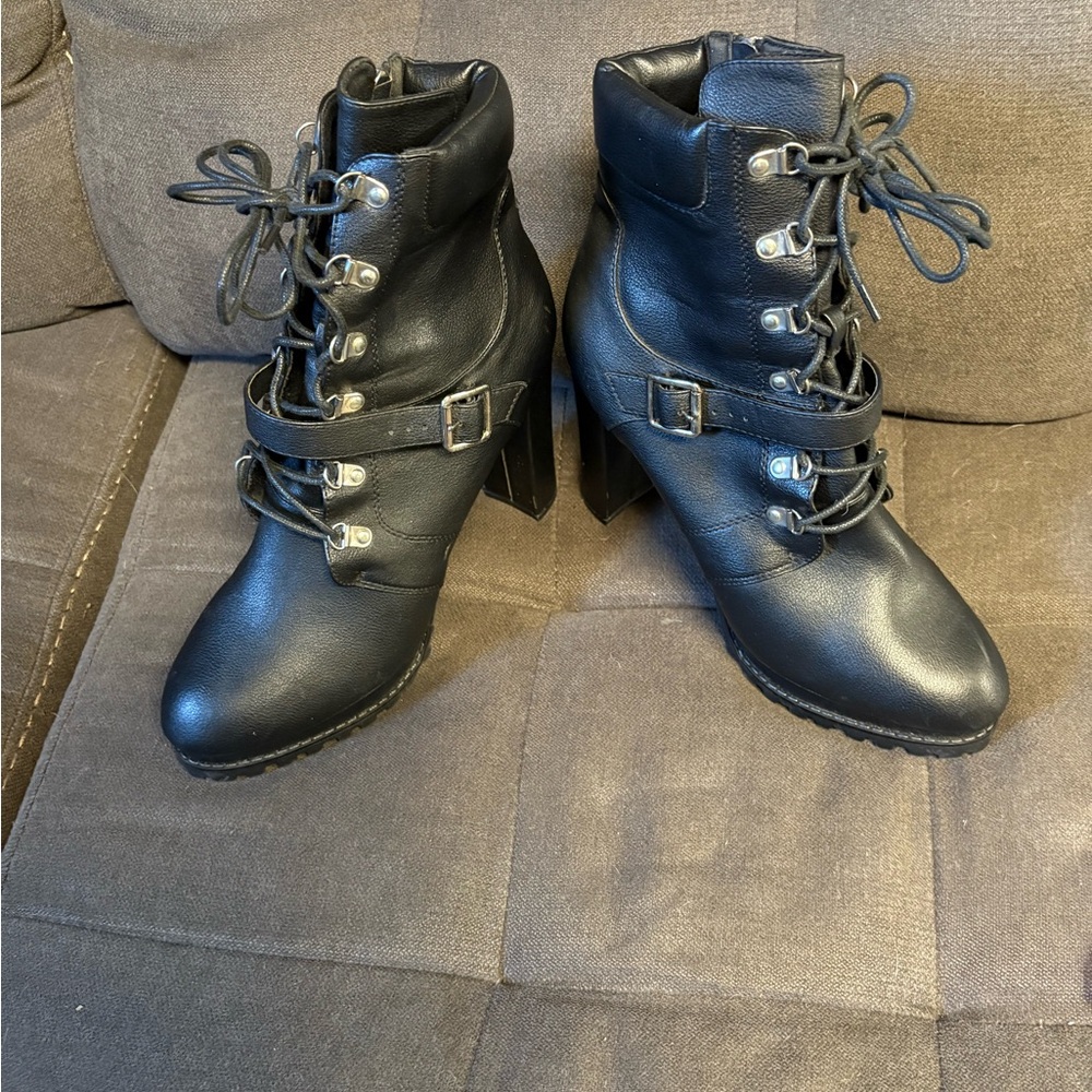 Vintage Elegant Black gothic dancer boots